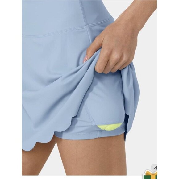 Halara Cloudful Air Fabric High Waist 2-1 Side Pocket Cool Touch Tennis Skirt (M - Picture 5 of 10